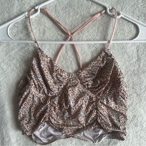 Leopard crisscross tank top